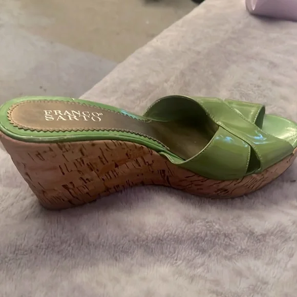 Franco Sarto Lime Green Wedges - Picture 1 of 3